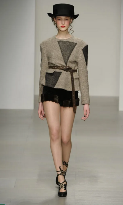 Vivienne Westwood F/W 2014 faux fur trim velvet shorts, F/W 1991 re-edition | Small, Red