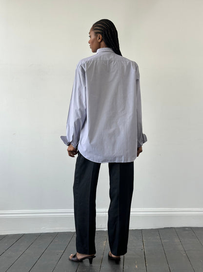 Yves Saint Laurent Pour Homme cotton logo shirt in size large/extra-large, featuring the iconic YSL branding on the front.
