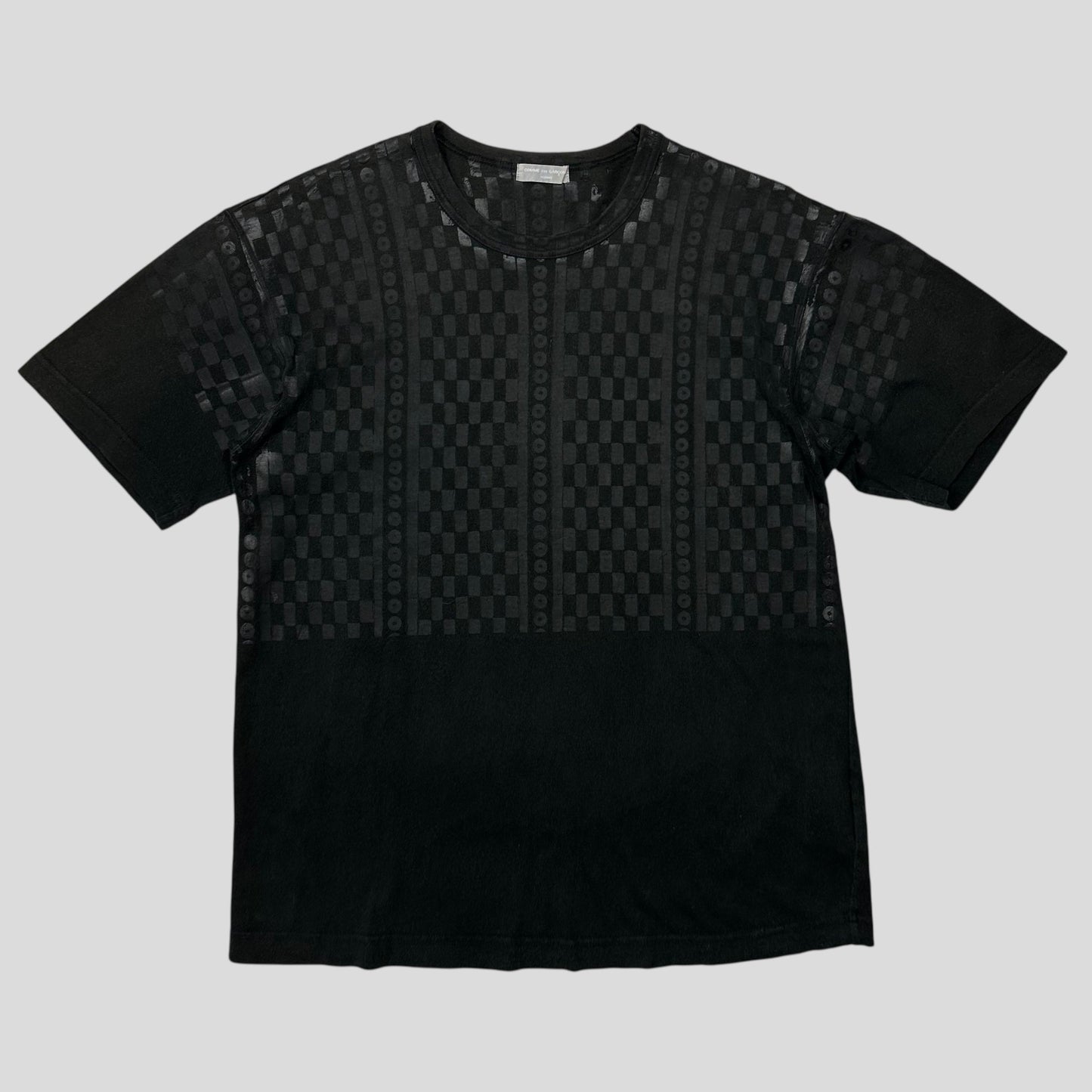 Comme Des Garçons Homme 00’s Overlay Tonal Graphic Print T-shirt - M