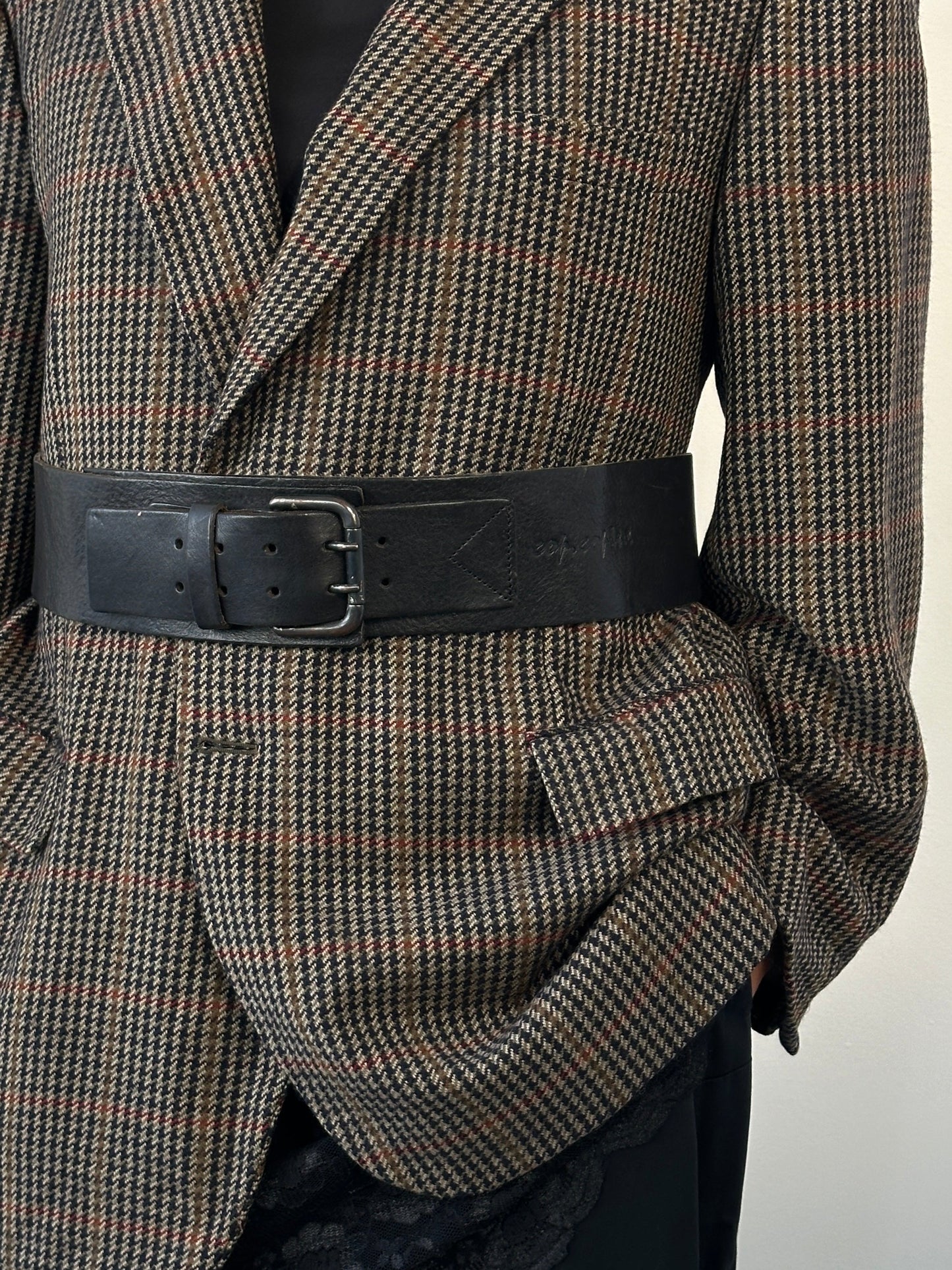 Cop Copine 1990s Chunky Leather Belt - W32-36