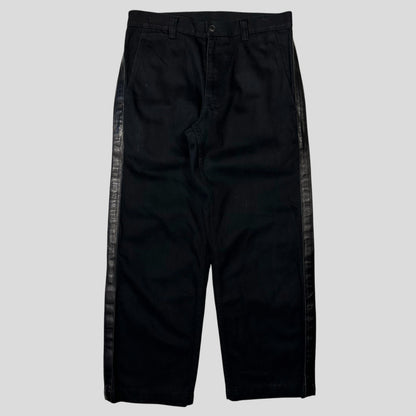 Comme Des Garçons Homme 2007 Leather Stripe Detail Jeans - S/M | Default Title, Black