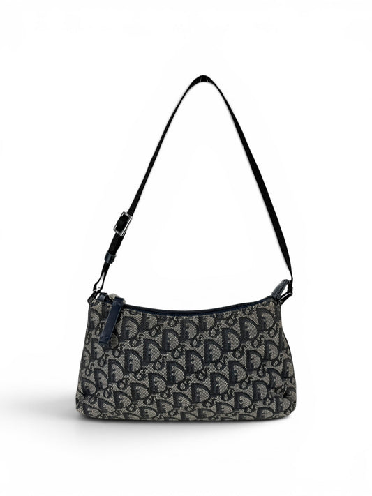2002 Christian Dior Monogram Shoulder Bag | O/S, Navy
