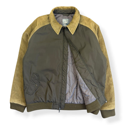 2000's Stussy Corduroy/Nylon Panelled Jacket (M) | Medium, Green