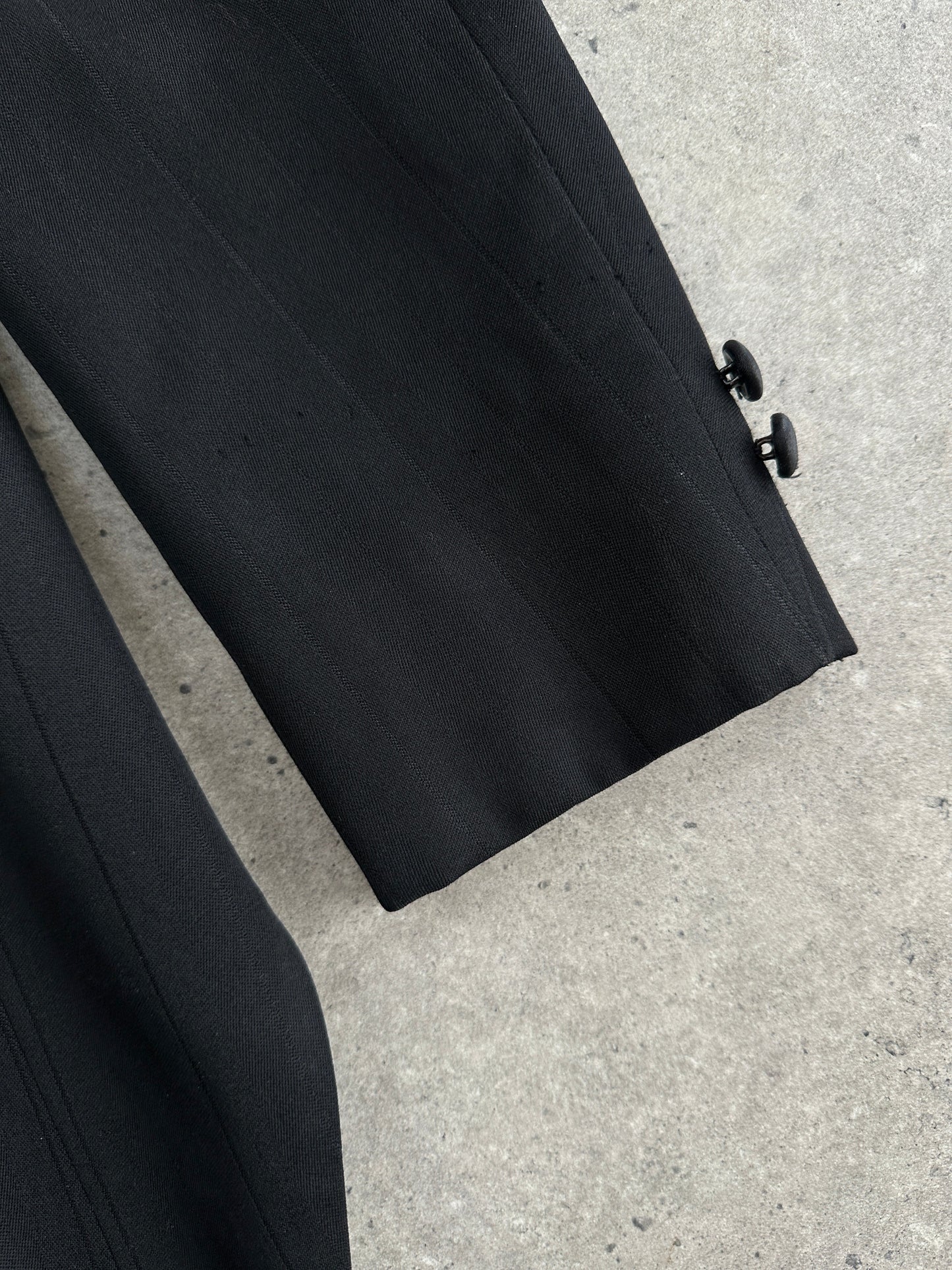 Christian Dior Monsieur 80s Double Breasted Tuxedo Tailcoat Blazer - M