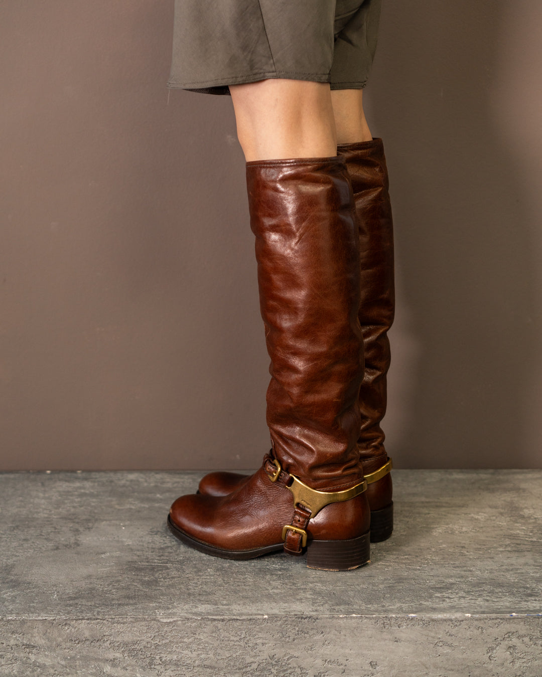 PRADA RIDING BOOTS (EU 36, FITS LIKE 38)