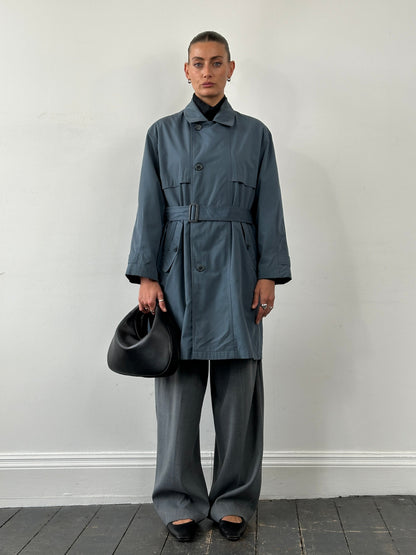 Yves Saint Laurent Diffusion Hommes 1980s Belted Trench Coat - L