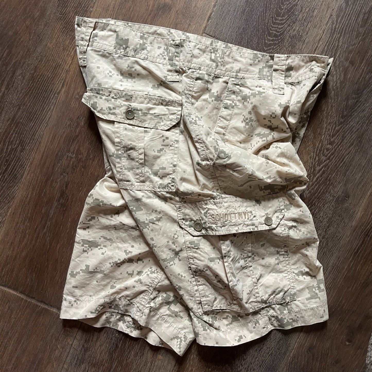 2000's Schott Digi Camo Cargo Shorts (32) | Default Title, Multicoloured