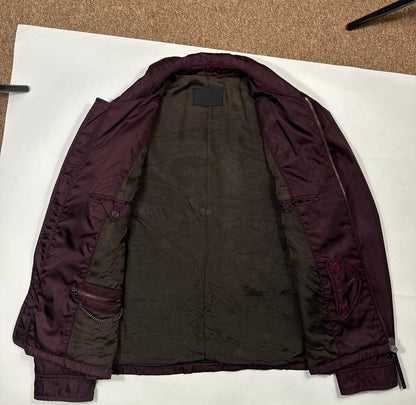 Prada 00’s Wine Nylon Modular Padded Work Jacket - L
