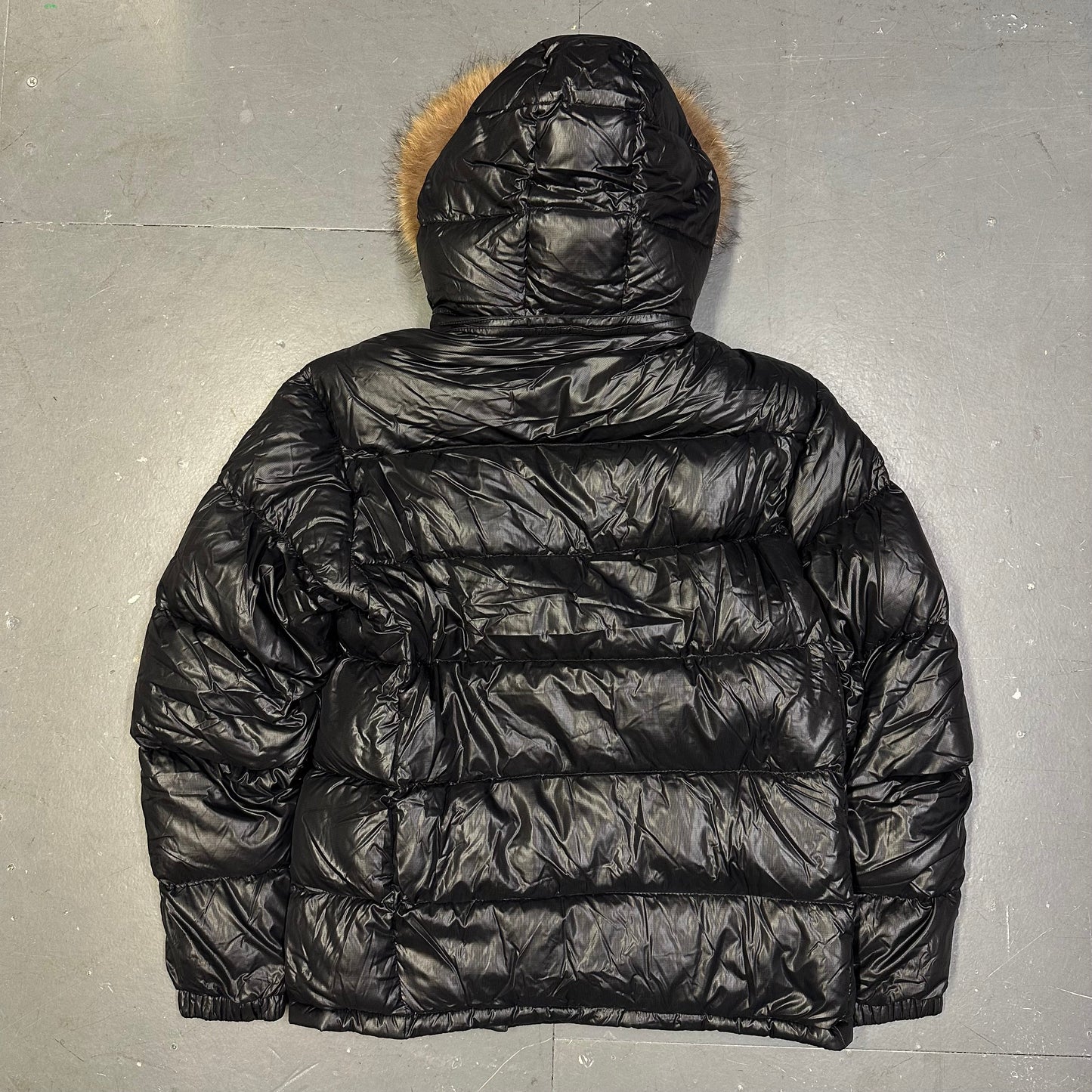 Camp 7 Fur Hood Puffer Jacket In Black ( XL )