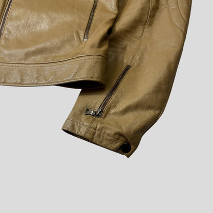 Prada SS00 Leather Articulated Elbow Detailed Moto Jacket - IT50 | Default Title, Red