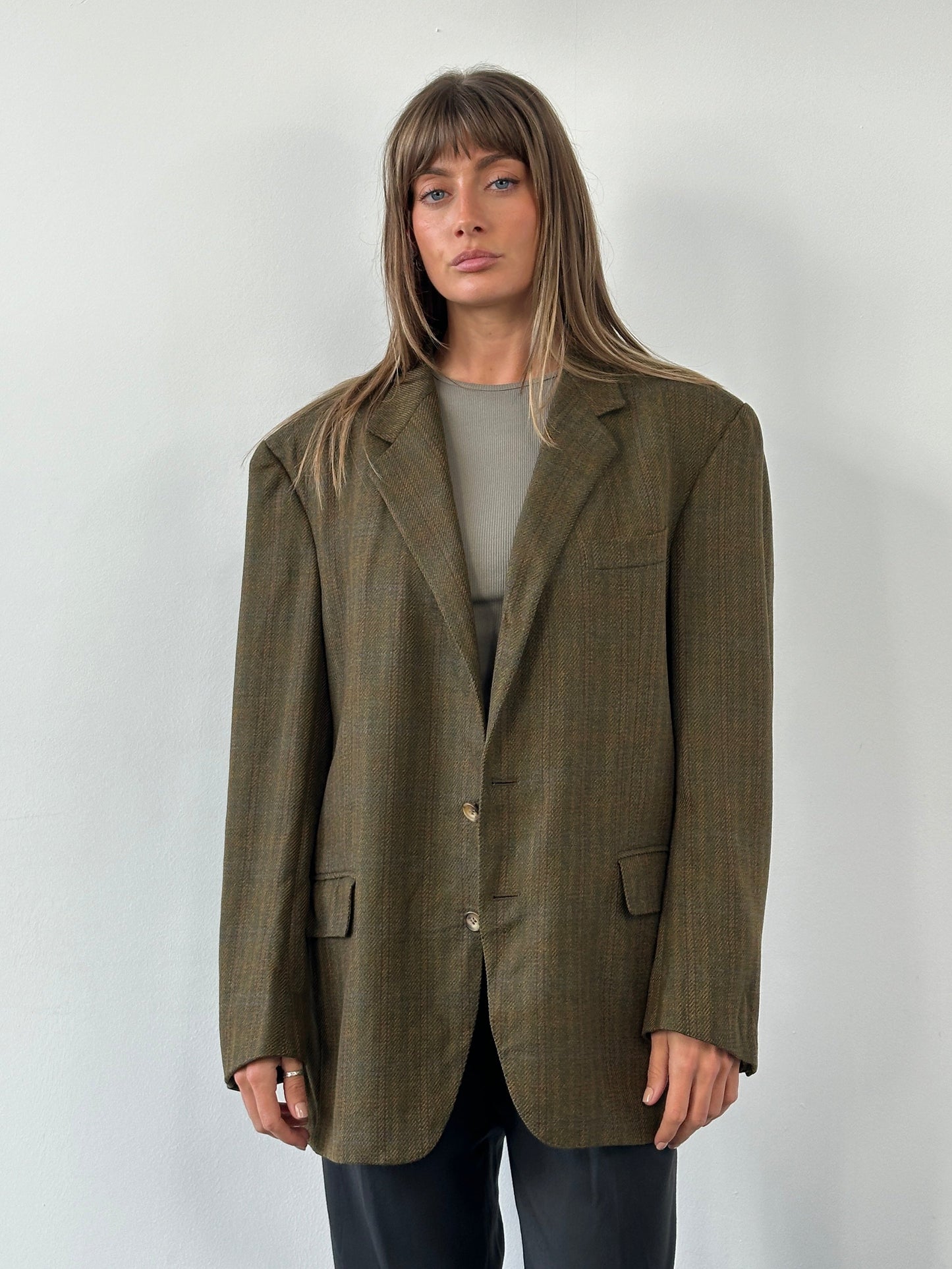 Del Mare 1911 x Loro Piana 2000s Wool Cashmere Check Blazer - 44R/XL