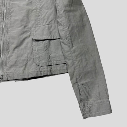 CP Company Cropped Pleated Co-nylon Jacket - IT40 (UK8) | O/S, Grey