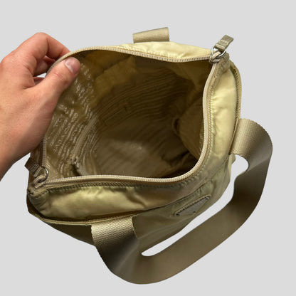 Prada Milano 00’s Nylon Tote Shoulder Bag | O/S, Cream