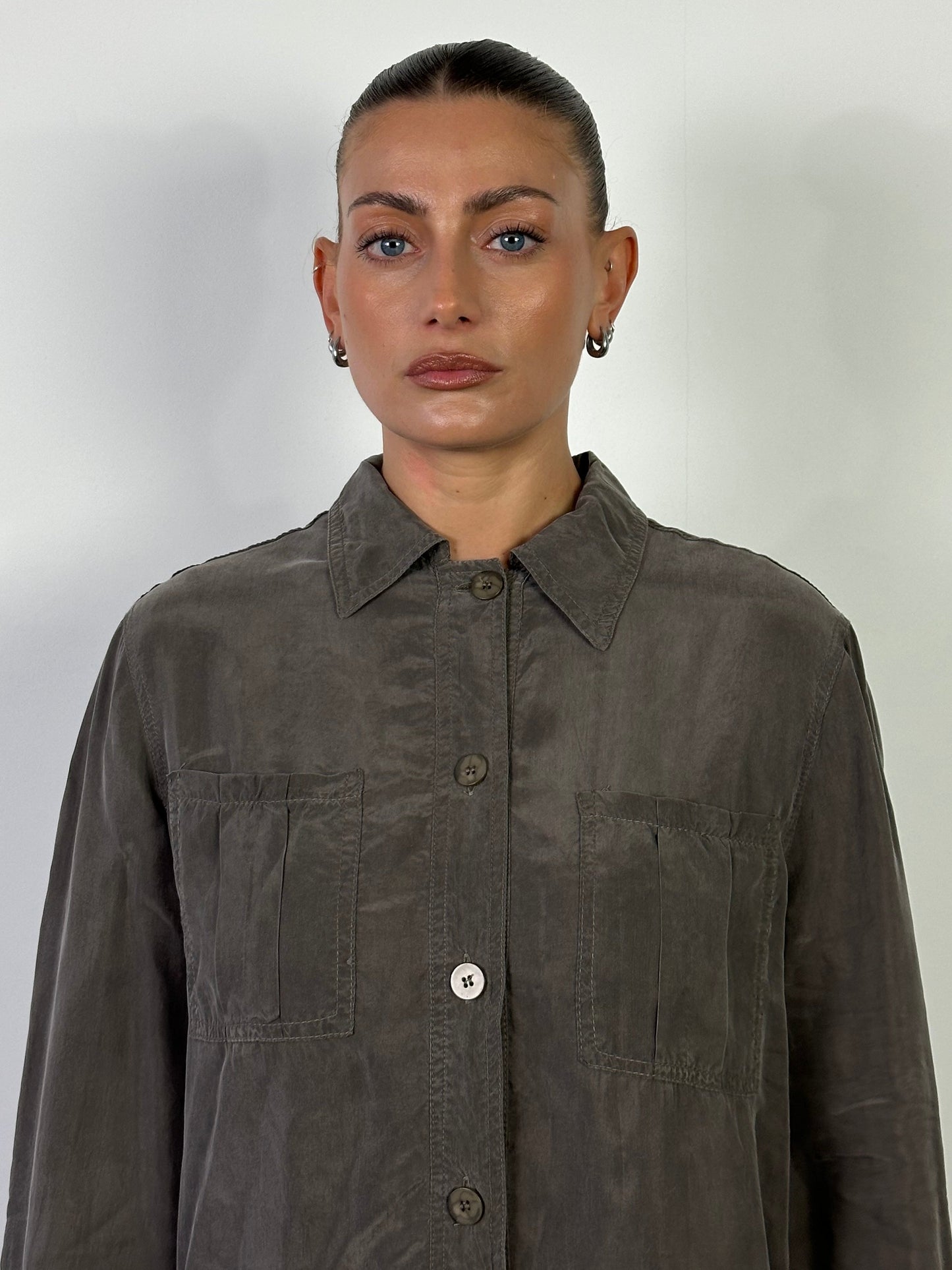 Italian Vintage Relaxed Cupro Shirt - M