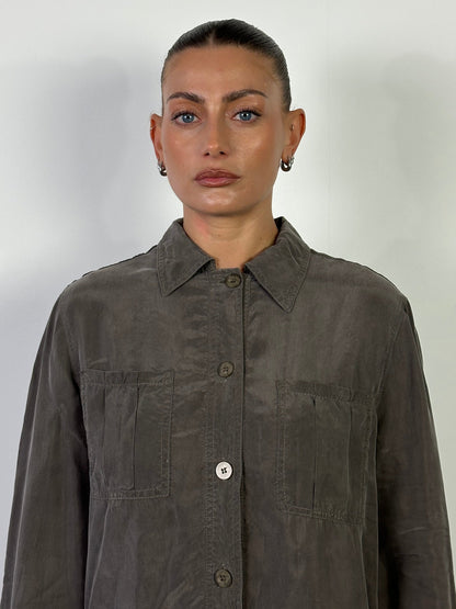 Italian Vintage Relaxed Cupro Shirt - M