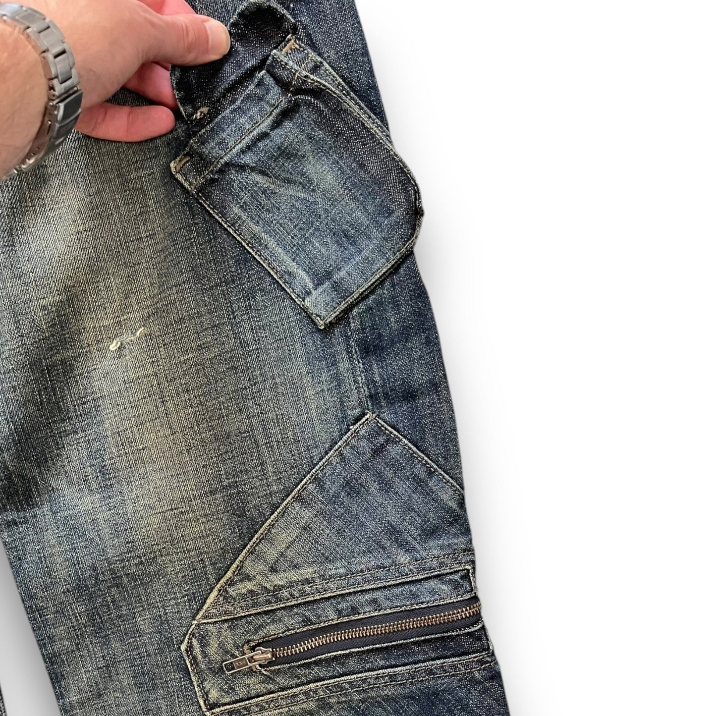 Armani Cargo Denim Jeans (34) | Default Title, Blue