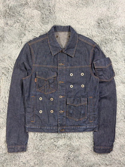 Moschino Jeans 00’s Modular Pocket System Denim Jacket - S/M | O/S, Blue