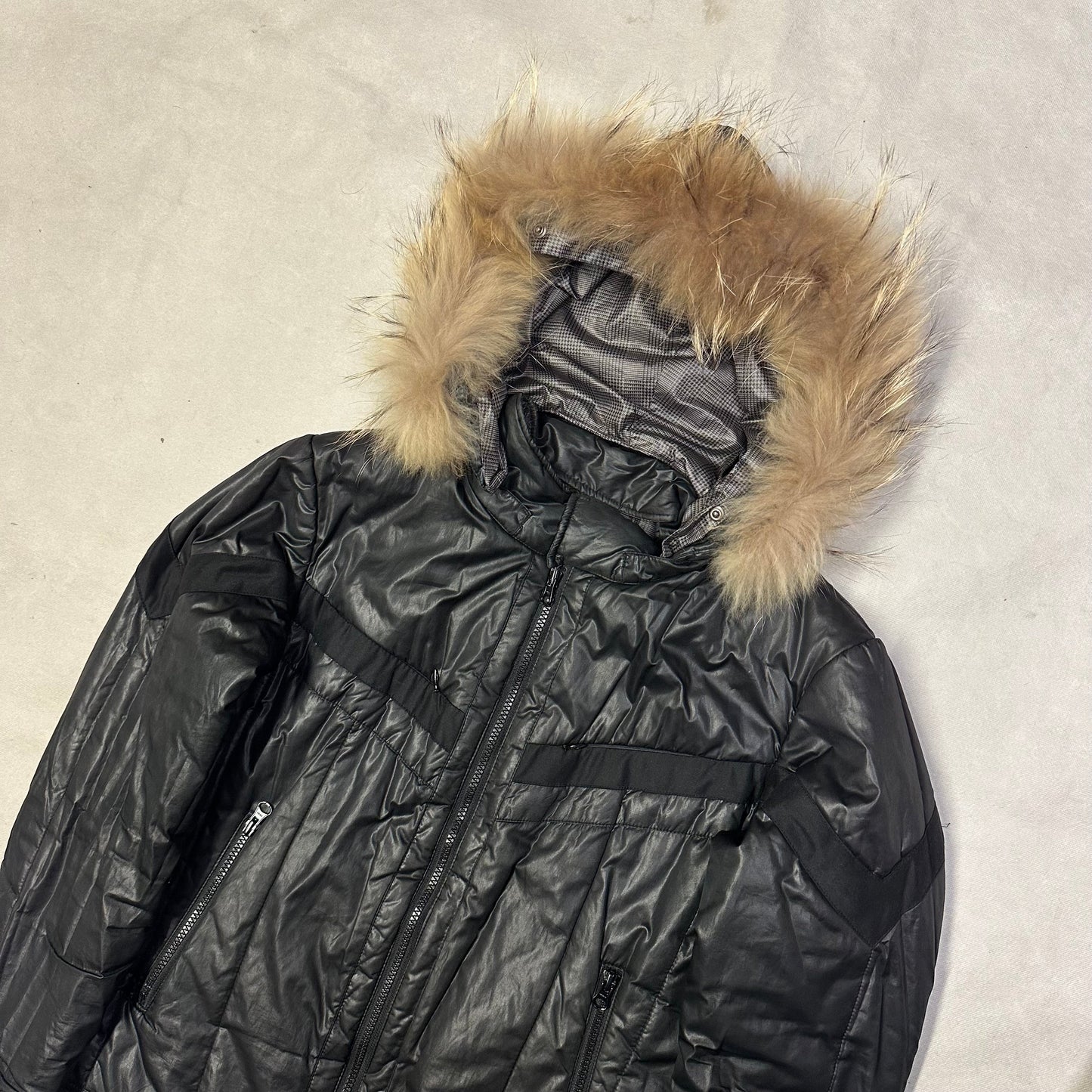 Takeo Kikuchi Reversible Puffer Jacket With Fur Hood ( L )