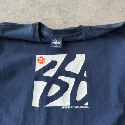 Stussy 1990s heavyweight long sleeve graphic t-shirt (M)
