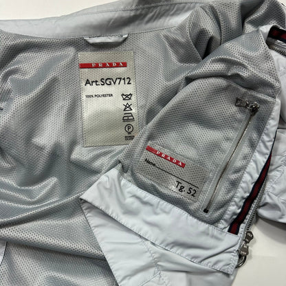 Prada Sport 00’s Ice Blue Stash Pocket Soft Nylon Work Jacket - IT52 (L)
