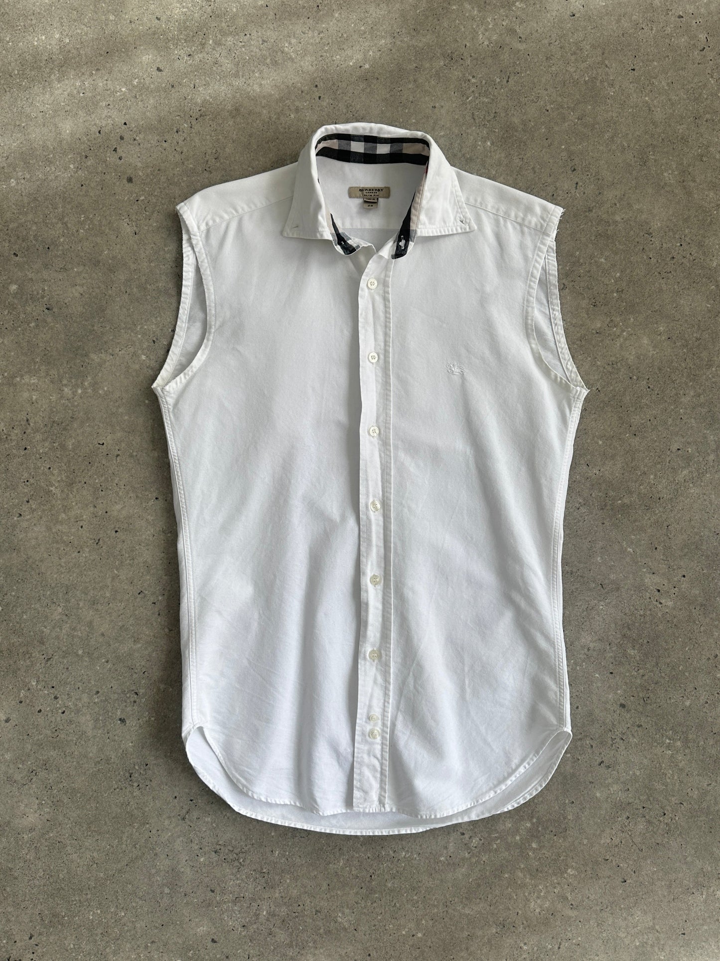 Burberry London Pure Cotton Sleeveless Shirt - S