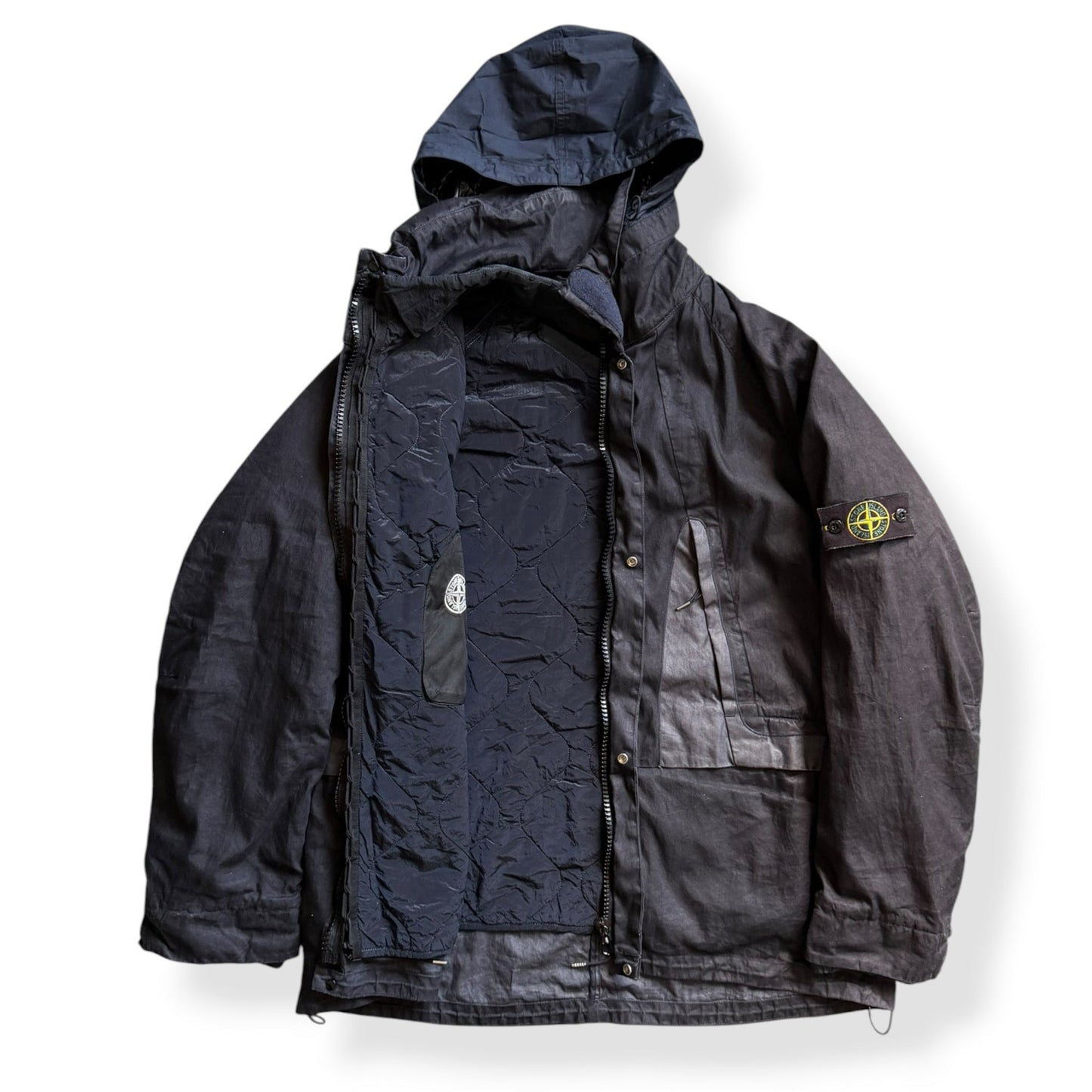 AW2004 Stone Island Lino Flax Dutch Rope Jacket (XL) | XL, Blue