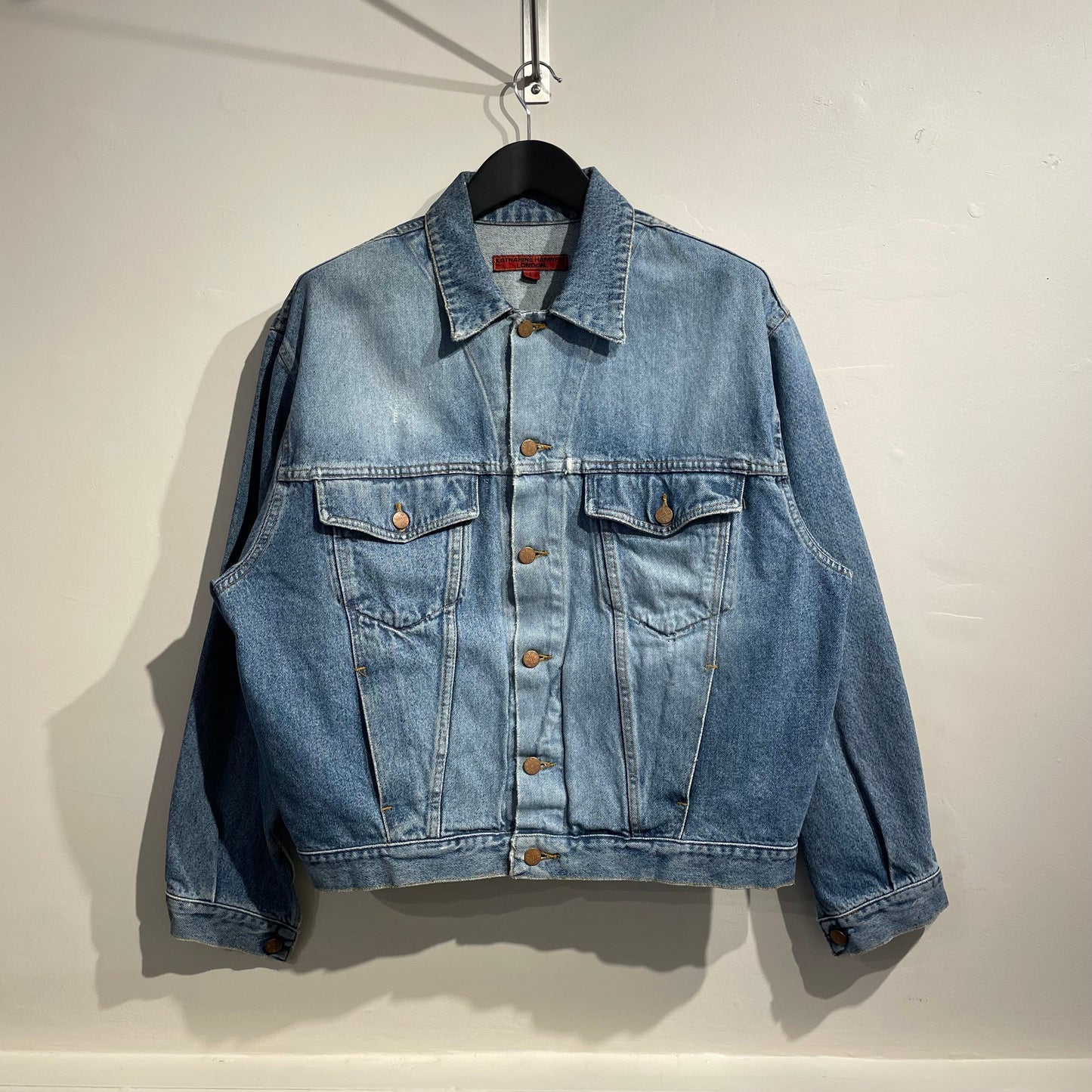 Katharine Hamnett Denim Trucker Jacket | O/S, Light Blue