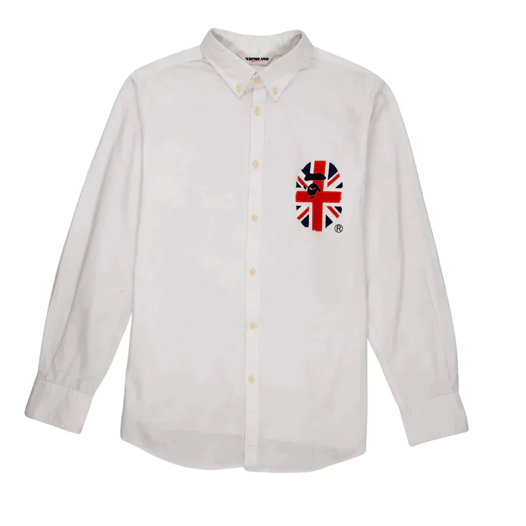 A BATHING APE UNION JACK SHIRT  (L)