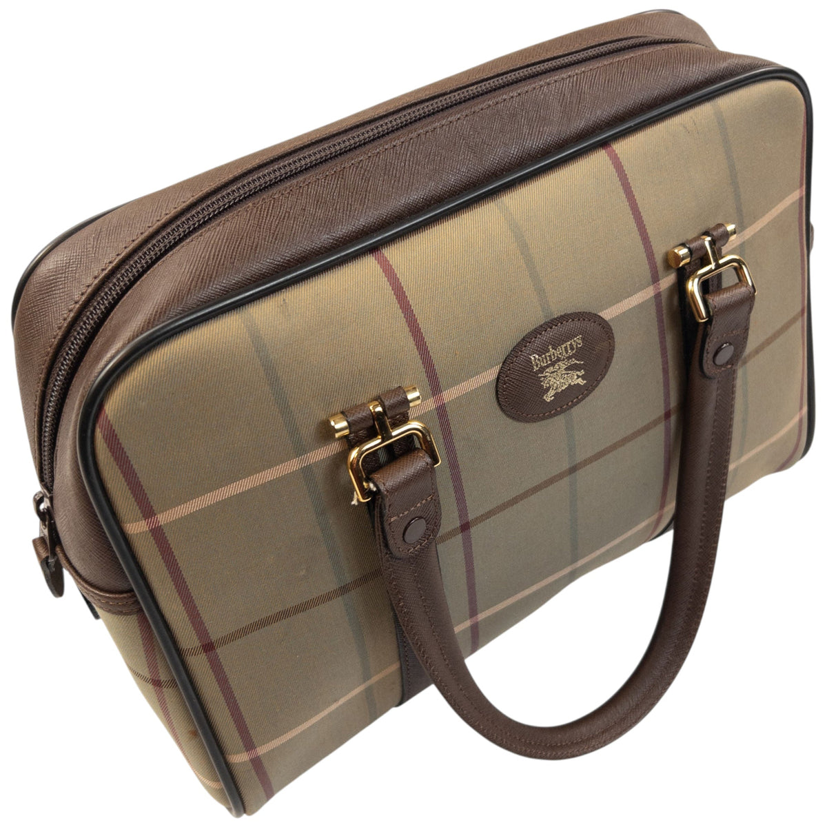 Vintage 90s Burberry Checkered Handbag | O/S, Red