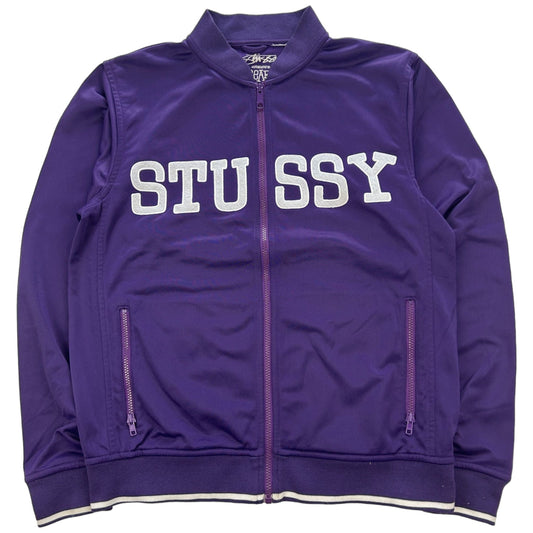 Vintage Stussy Spellout Track Jacket Size M