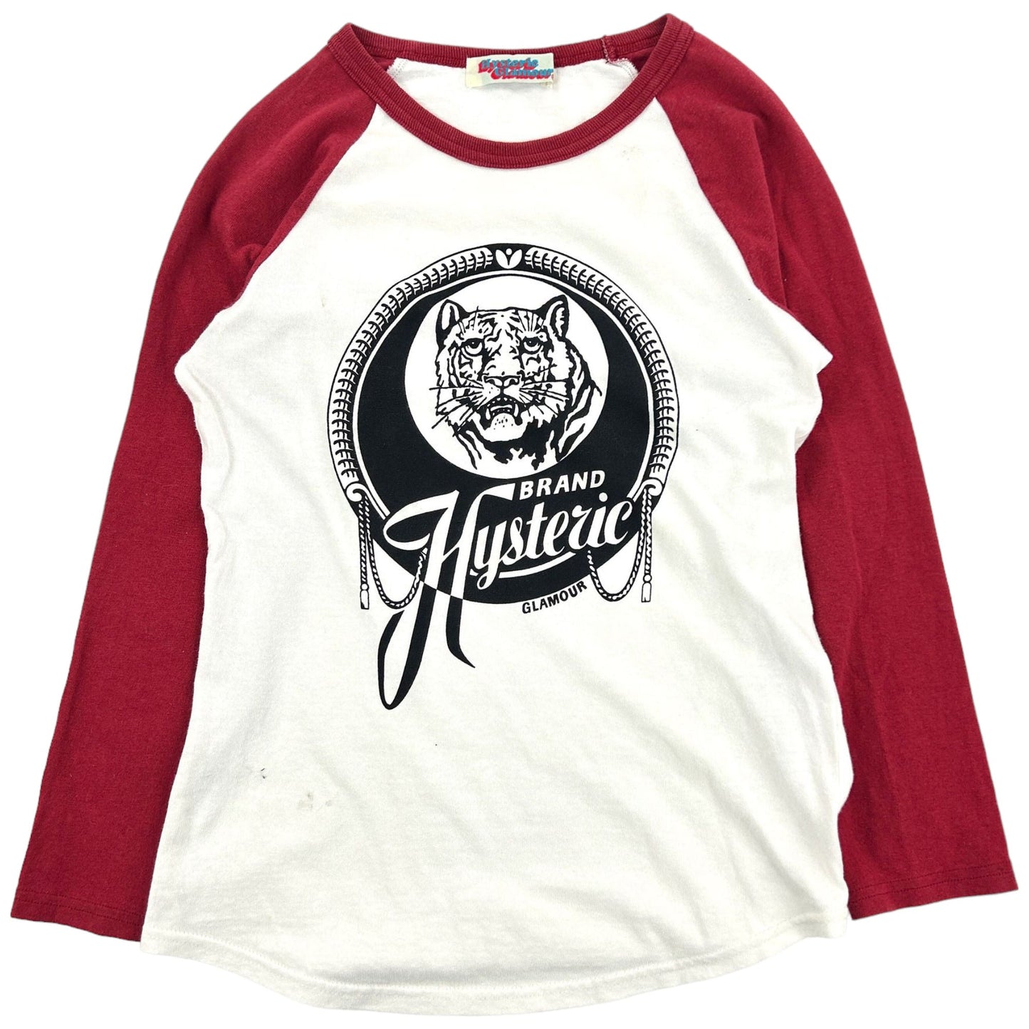 Vintage Hysteric Glamour Tiger Graphic Raglan T-Shirt Woman's Size S