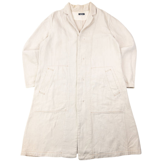 Vintage 90s Plantation By Issey Miyake Longline Jacket Size L | Large, Beige