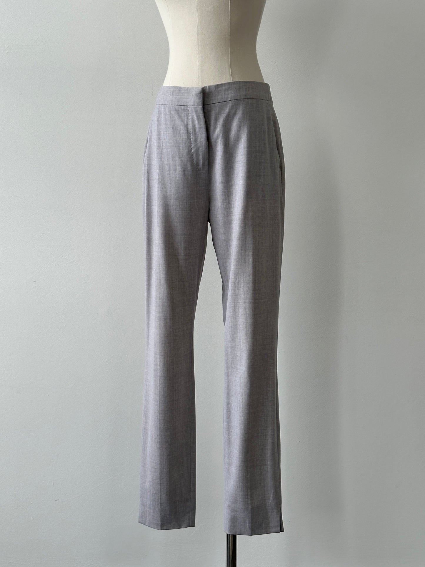 Max Mara 1990s Pure Wool Straight Leg Tailored Trousers - W28