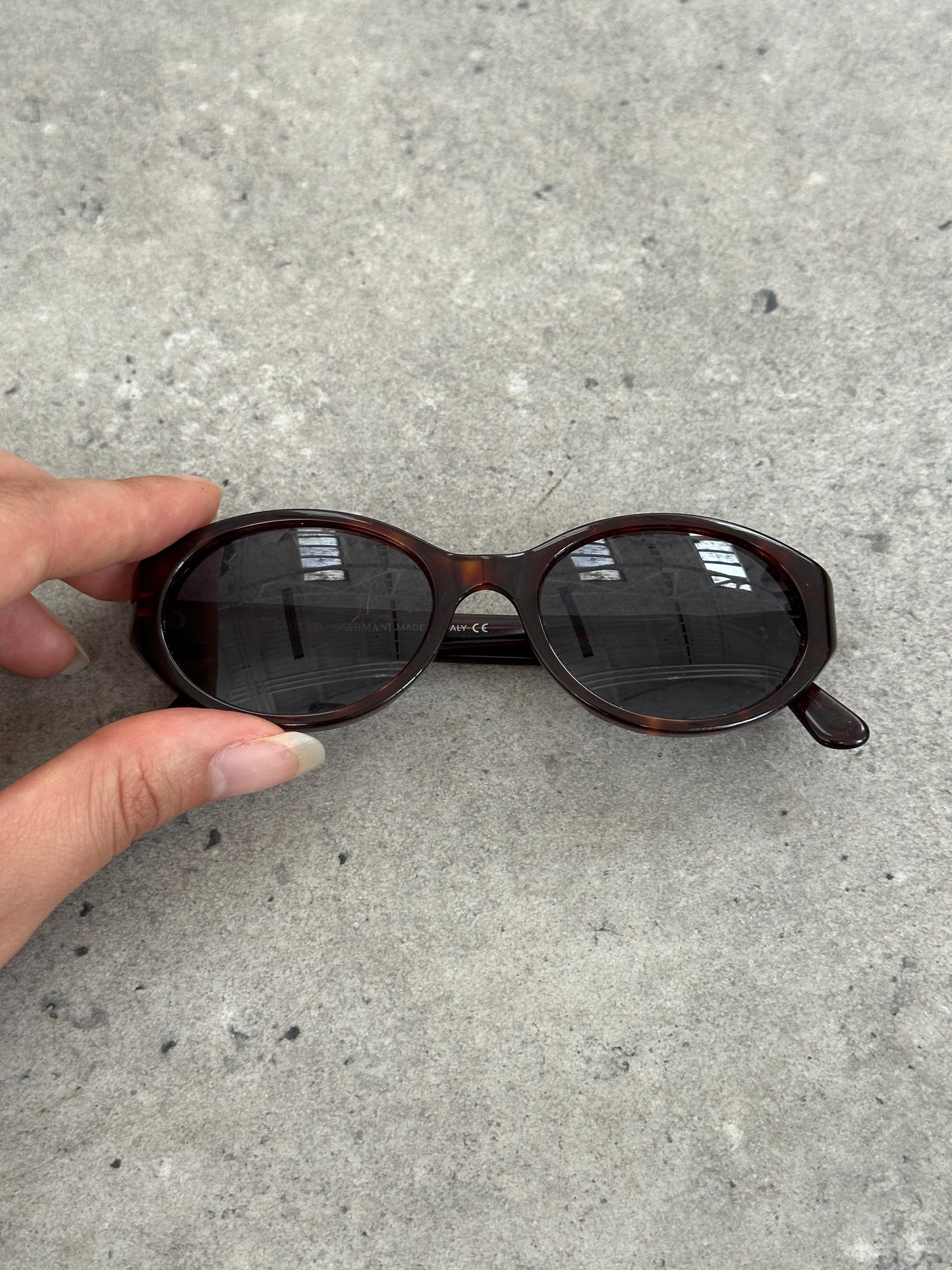 Emporio Armani 2000s Oval Logo Sunglasses