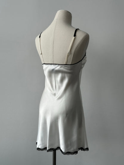 Victoria's Secret 2000s Satin Lace Mini Slip Dress - XS/S