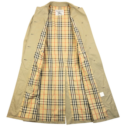 Vintage 90  Burberry Nova Check Lined Belt Waist Trench Jacket Womens Size M | Medium, Beige