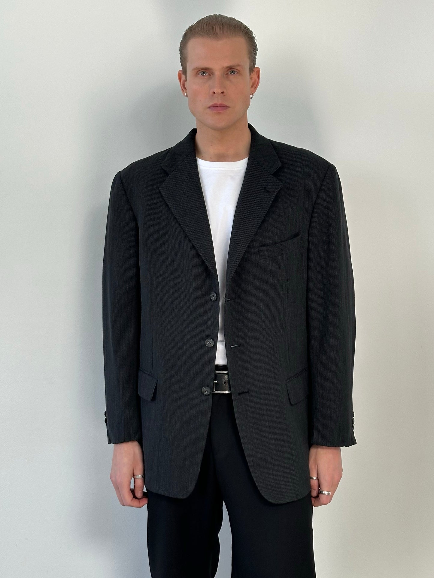Givenchy Monsieur 1990s Wool Single Breasted Blazer - 44R