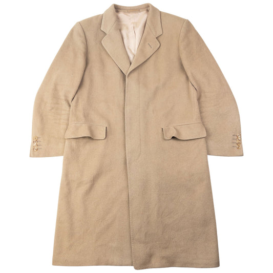 Vintage 80s Dior Monsieur Cashmere Longline Jacket Size M | Medium, Beige