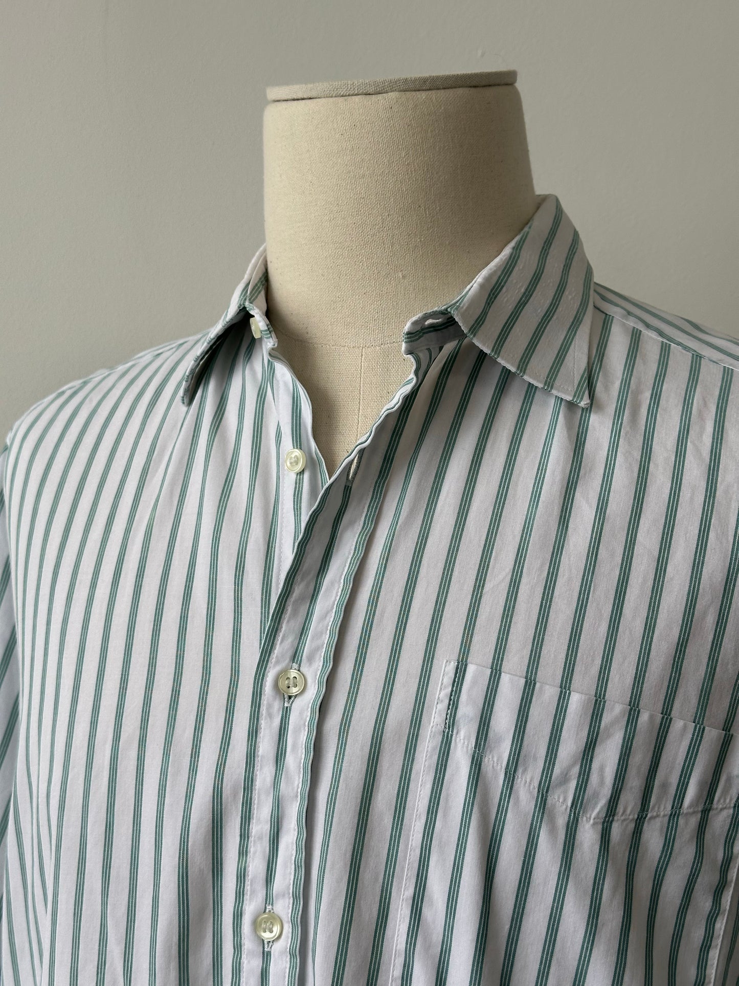 Christian Dior Monsieur 1990s Pure Cotton Striped Shirt - L