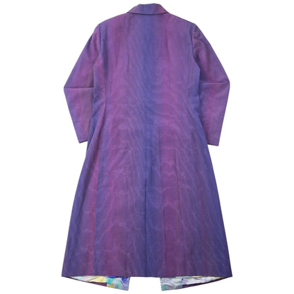 Vintage 90s Gianni Versace Couture Trench Jacket Womens Size L | Large, Purple