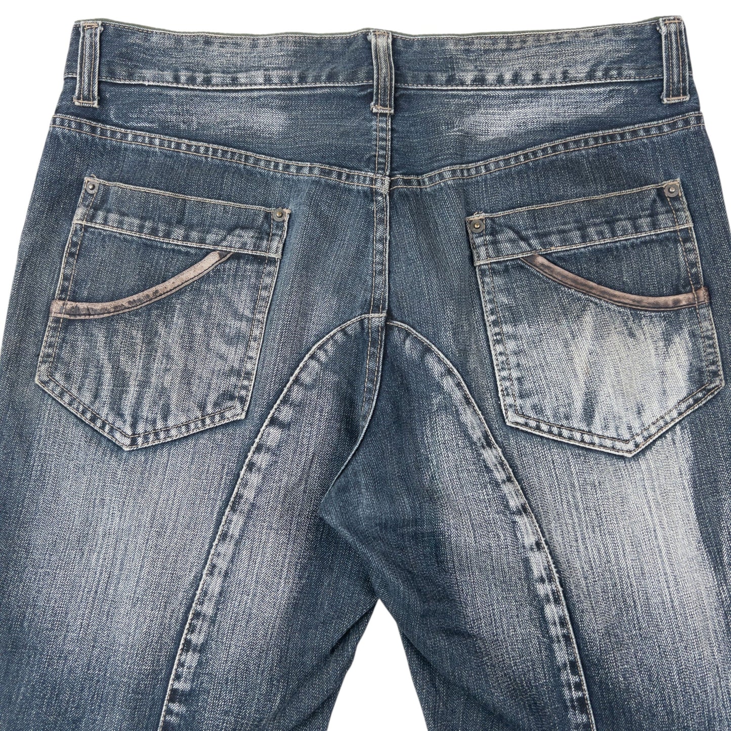 Vintage 2000s PPFM Multi Zip Denim Jeans Size W34 | W34, Grey