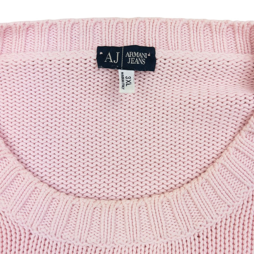 Vintage 2000s Armani Jeans Knit Jumper Size XL | XL, Pink