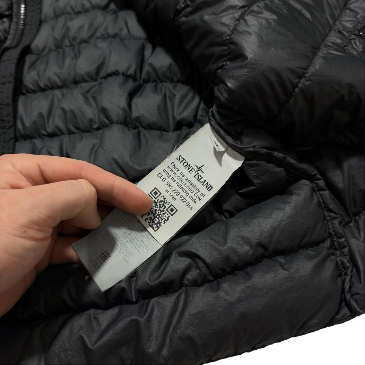 Stone Island Garment Dyed Micro Yarn Down Jacket | XL, Black