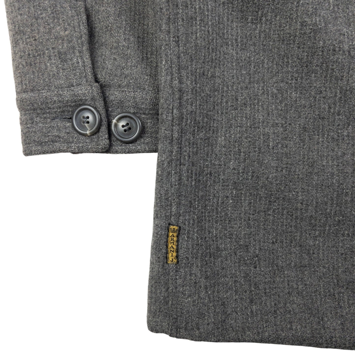 Vintage Armani Jeans Button Up Wool Jacket Size XL