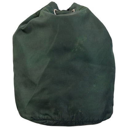 Vintage 2000s Prada Drawstring Pouch Bag | O/S, Green
