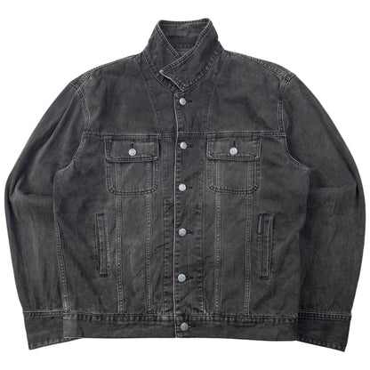 Vintage 2000s Marithe + Francois Girbaud Button Up Denim Jacket Size L | Large, Grey