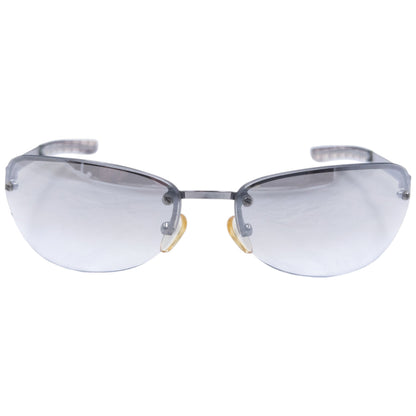 Vintage 2000s Burberry Nova Check Rimless Sunglasses | O/S, Grey