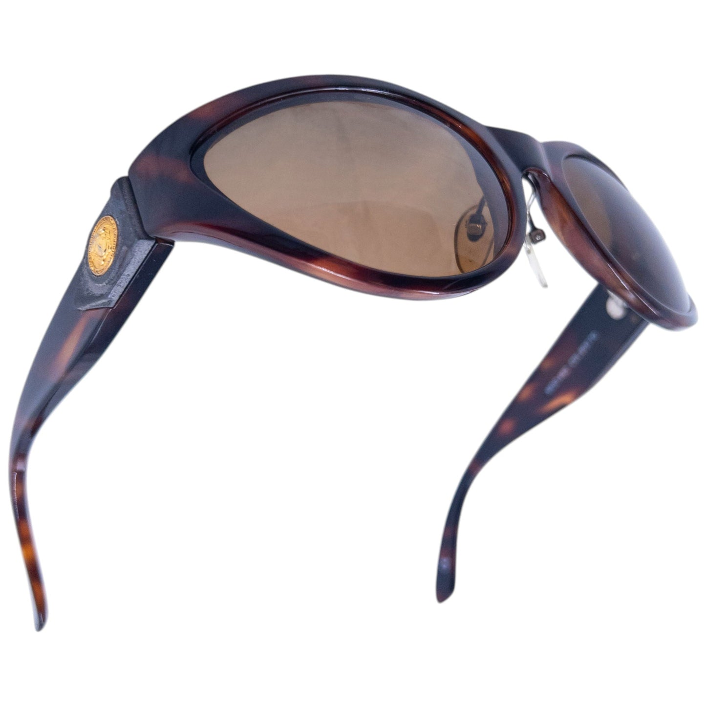 Vintage 90s Gianni Versace Tortoise Shell Sunglasses | O/S, Brown