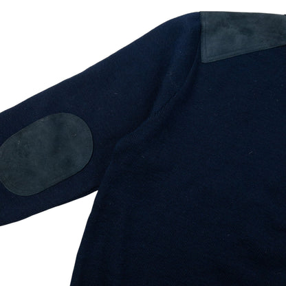 Vintage 90s Burberry Wool Jumper Size S | Small, Navy