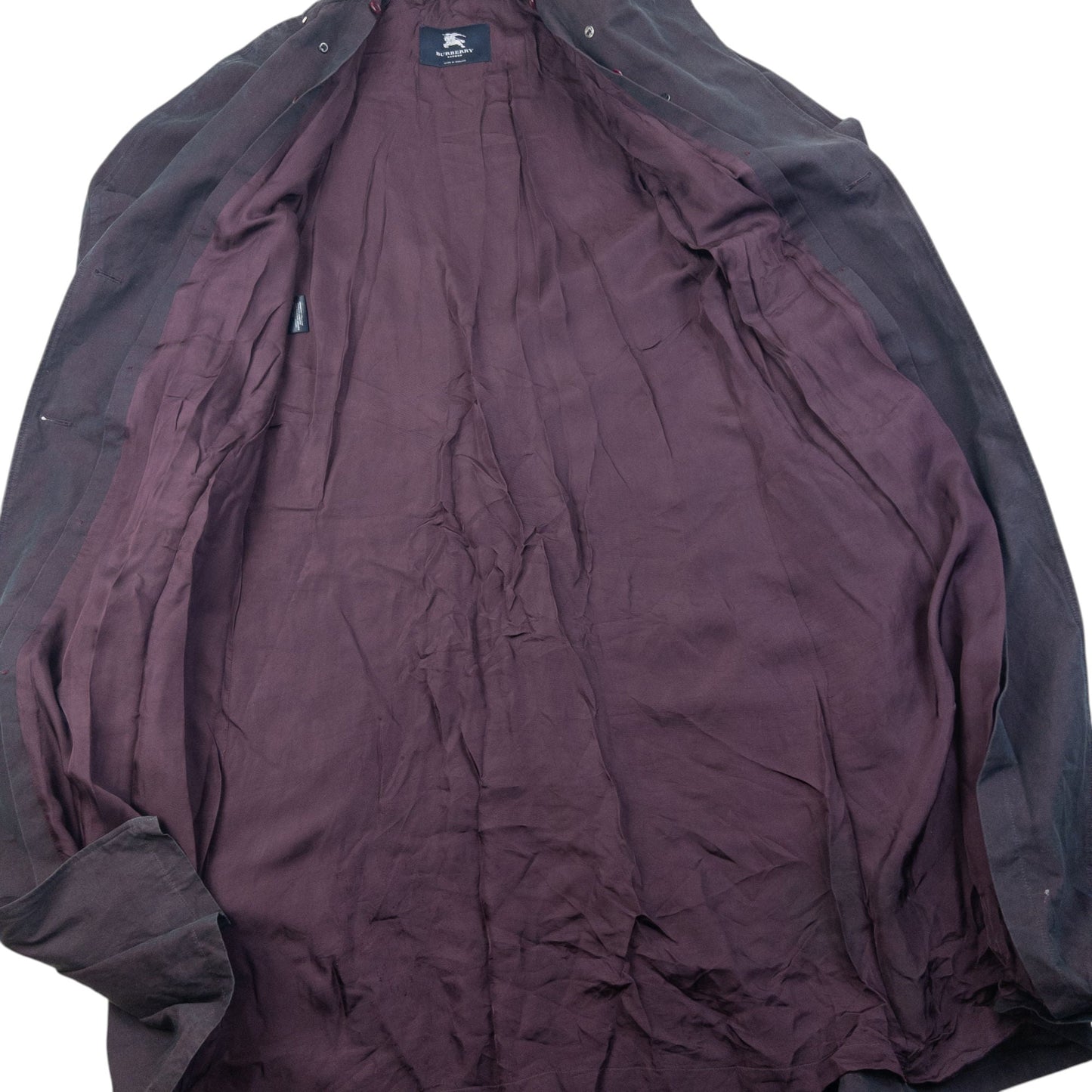 Vintage 2000s Burberry Trench Jacket Womens Size L | Large, Purple